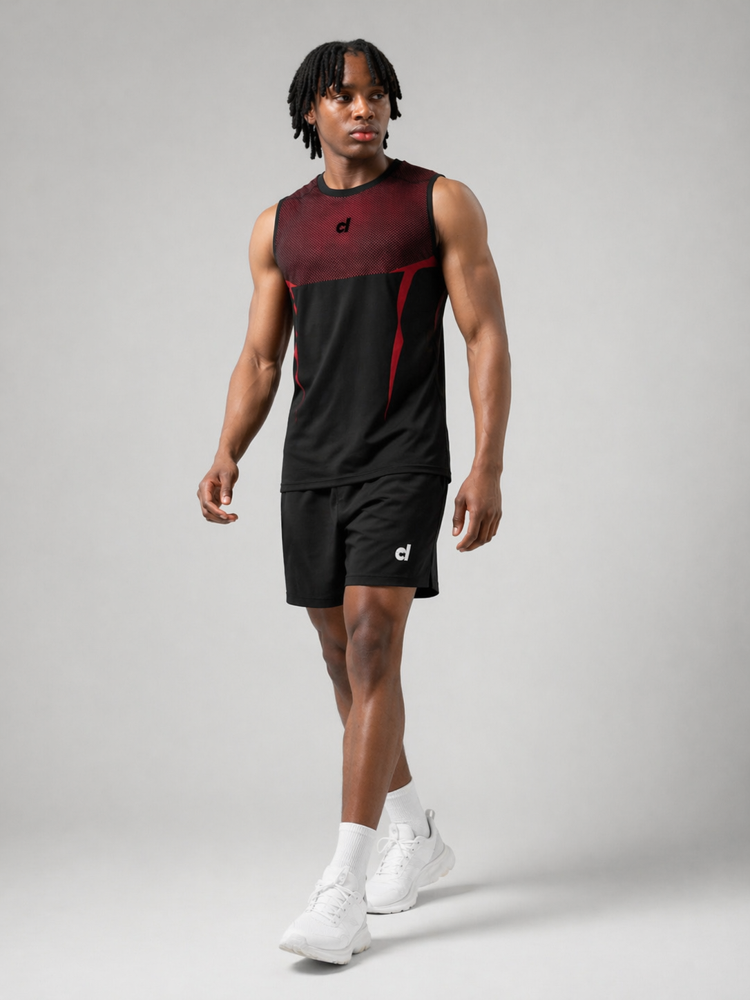 Black Mesh Gym Tank