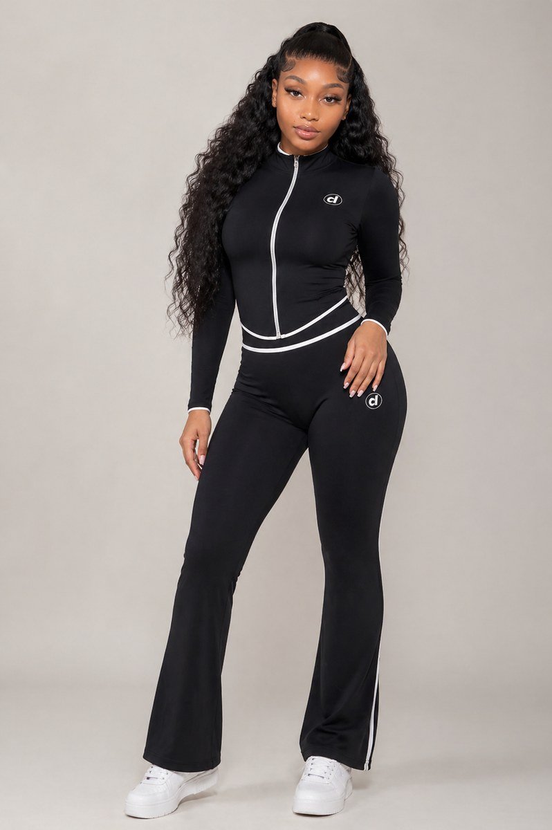 Black Contrast Lounge Set