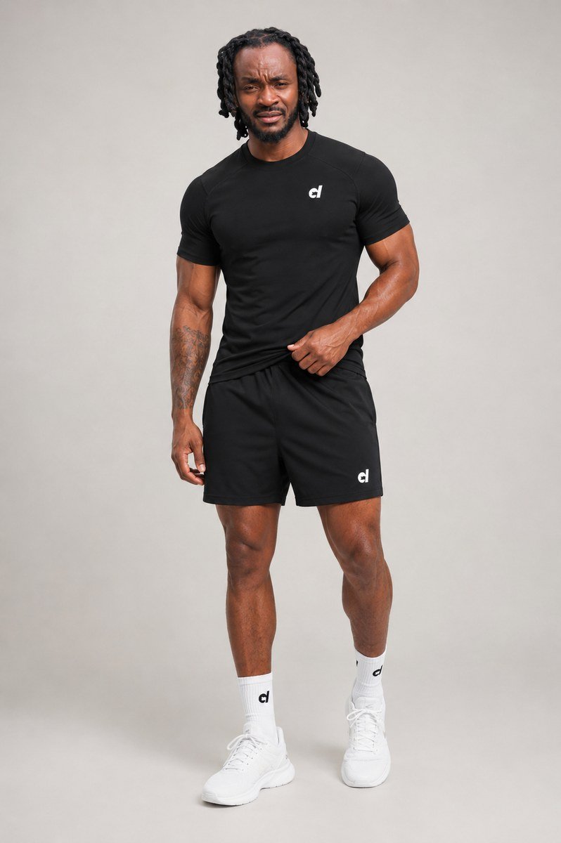 Black Essential Gym Tee