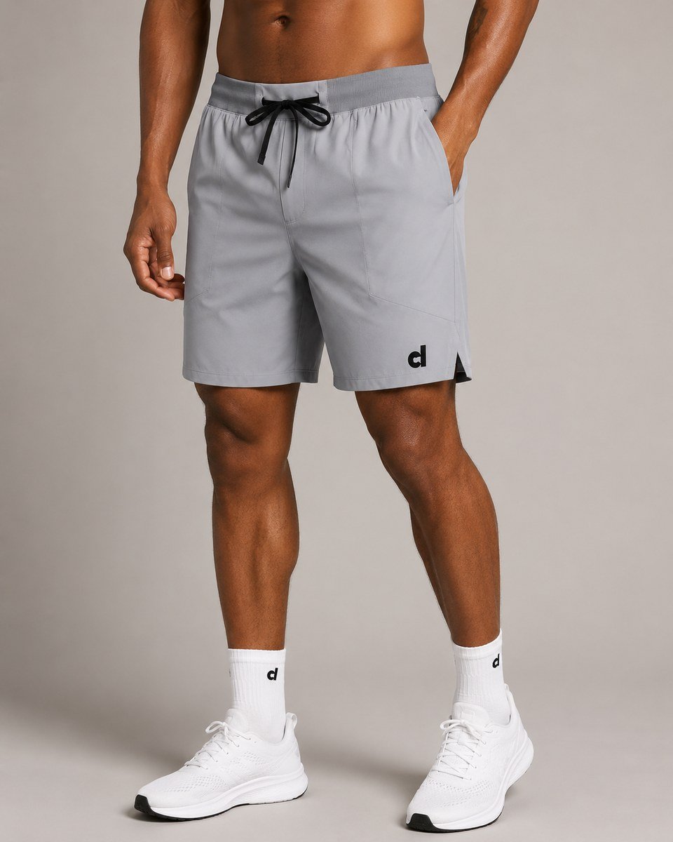 Grey Drawstring Shorts