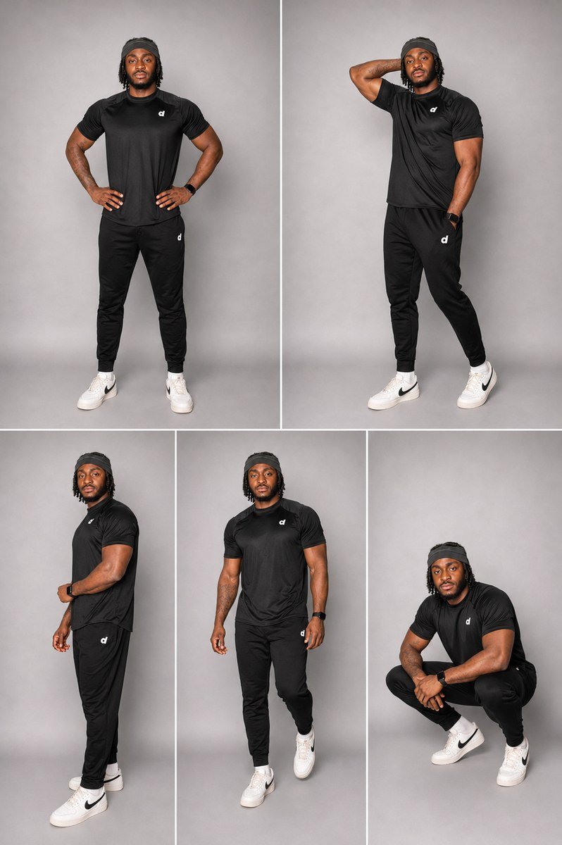 Black Wide-Leg Sweatpants