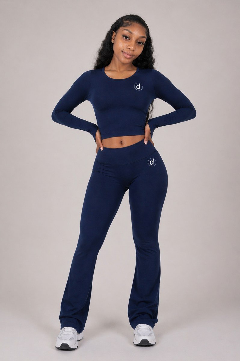 Navy Flared Lounge Set